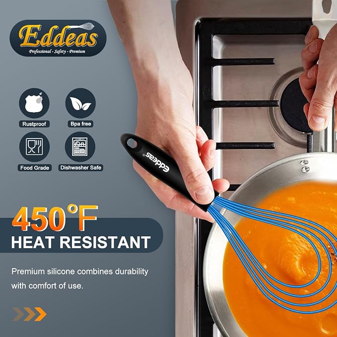 Eddeas Silicone Whisk, Non Scratch Whisk - Image 5
