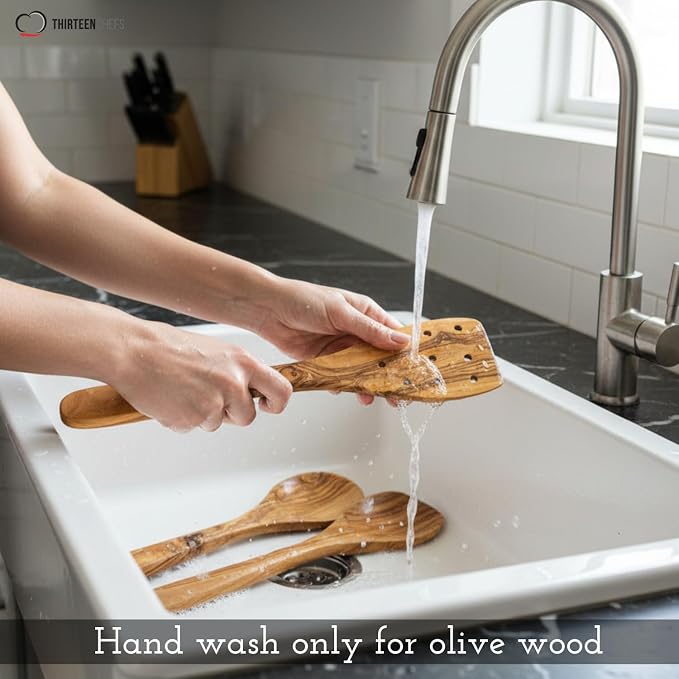 Tramanto Olive Wood Utensil Set - Image 7