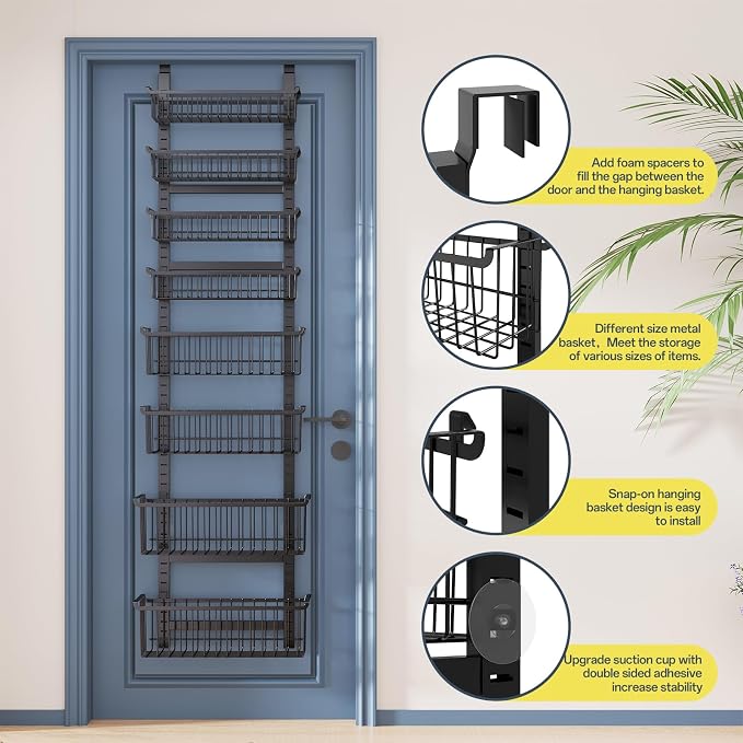 Over The Door Pantry Organizer, 8-Tier Over The Door Organizer - Image 3