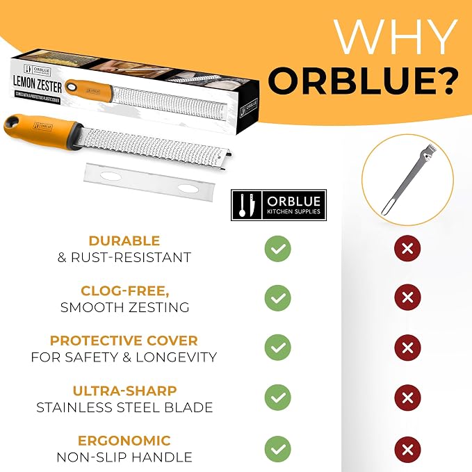 Orblue Lemon Zester & Cheese Grater - Image 8