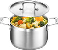 Stainless Steel Stockpot with Lid 5 Quart, Durable 18/8 Stainless Steel by Unknown