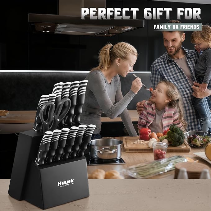 Huusk Knife Block Set with Sharpener - Image 9