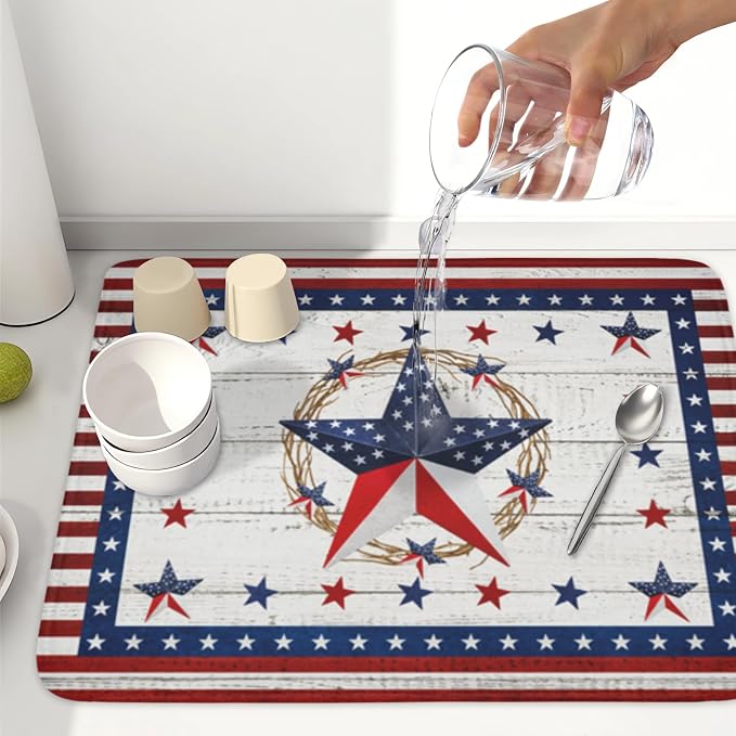 4th of July Patriotic Dish Drying Mat - Image 6