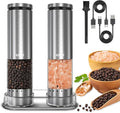 Electric Salt and Pepper Grinder Set Rechargeable, Automatic Salt and Pepper by EIHO