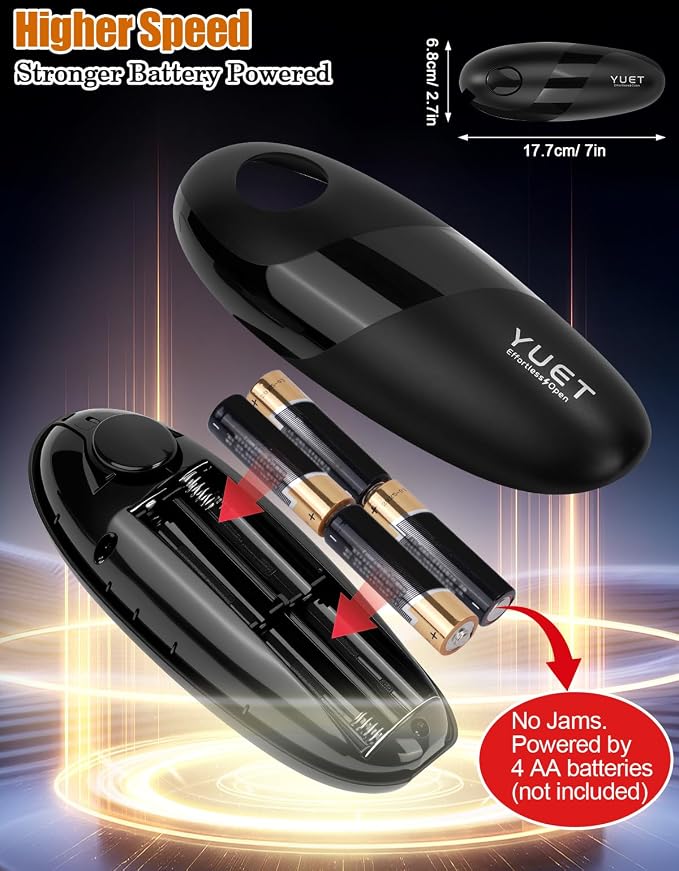 YUET Electric Can Opener, Battery Powered Automatic One-Touch Can Opener - Image 3