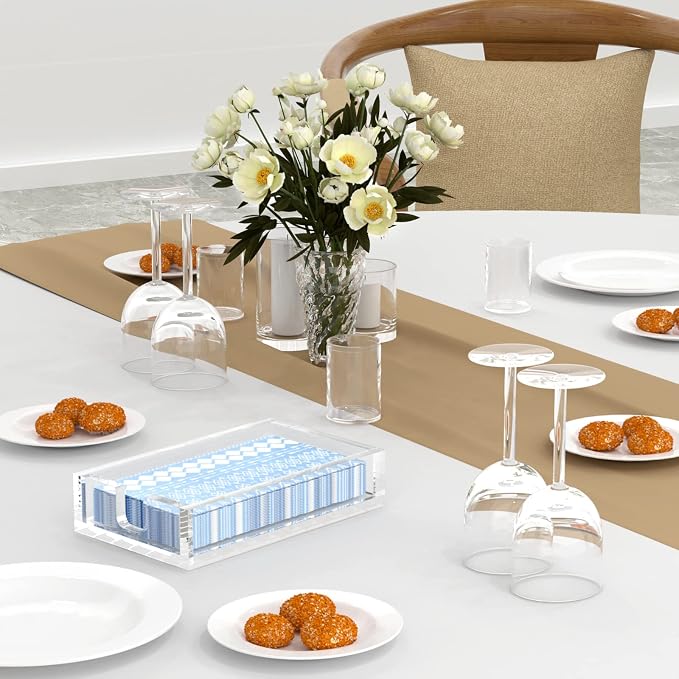 HIIMIEI Acrylic Napkin Holder for Bathroom, Acrylic Guest Towel Holder - Image 6