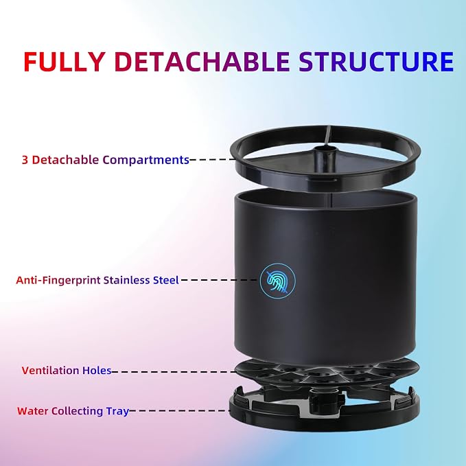 LIBODOUR Silverware Organizer Kitchen Utensil Holder 360°Rotating - Image 3