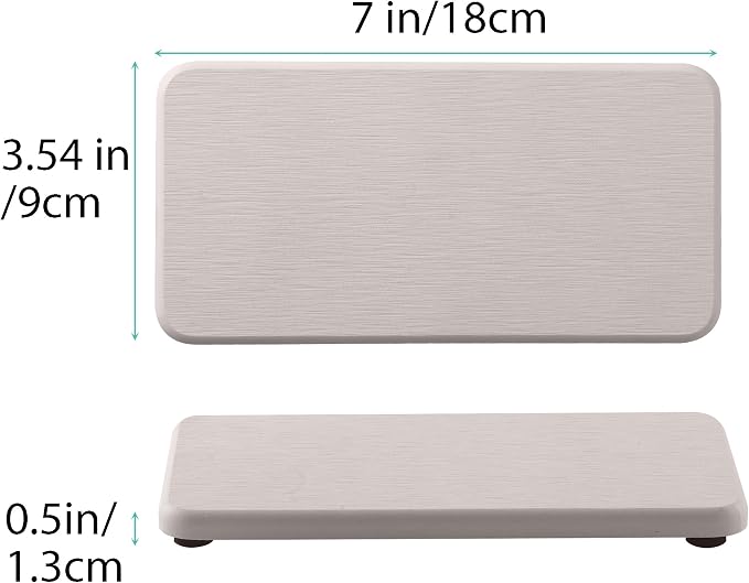 NiuYichee 2 Pcs Water Absorbing Stone Trays, Kitchen/Bathroom Sink Soap Dish - Image 3