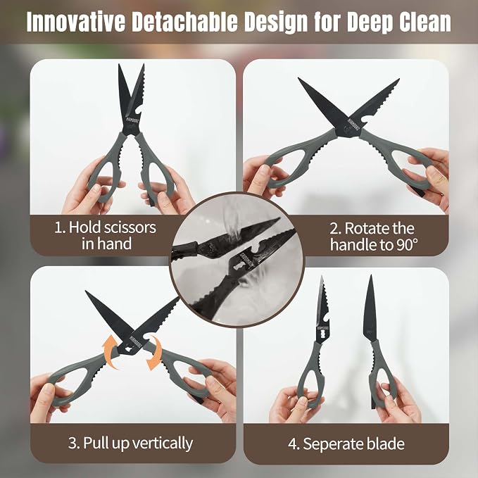 Kitchen Scissors All Purpose, Extra Sharp Kitchen Shears - Image 9