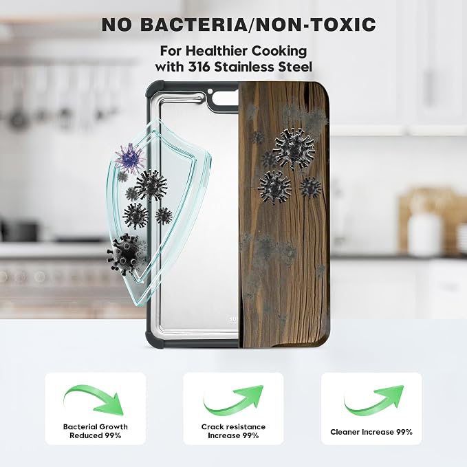 Premium 316 Stainless Steel Cutting Board - Image 6