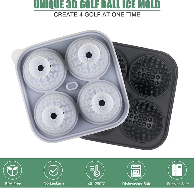 Golf Ice Cube Tray 3D, Admaison Ice Ball Cube Mold - Image 3