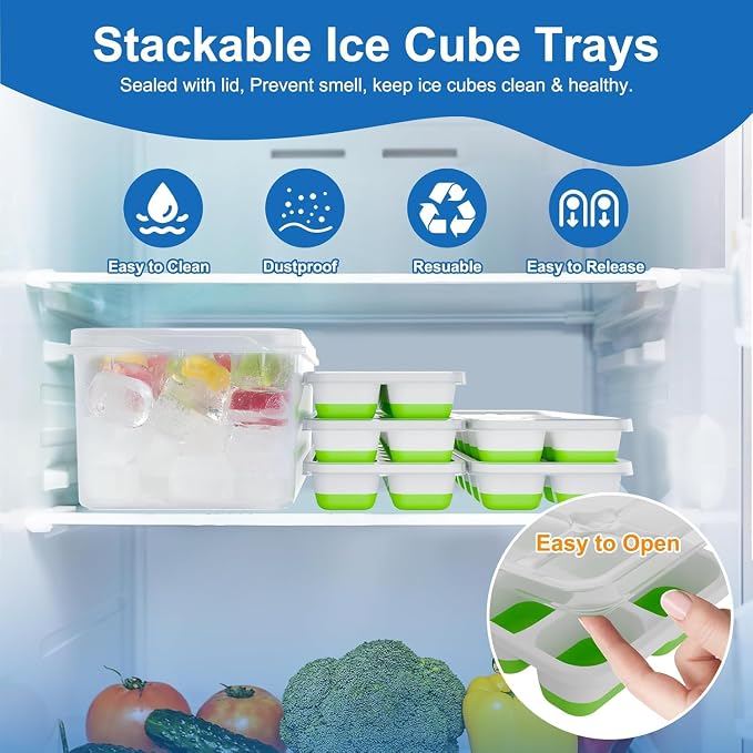 Ice Cube Tray, Ice Cube Trays for Freezer 5 Pack - Image 2