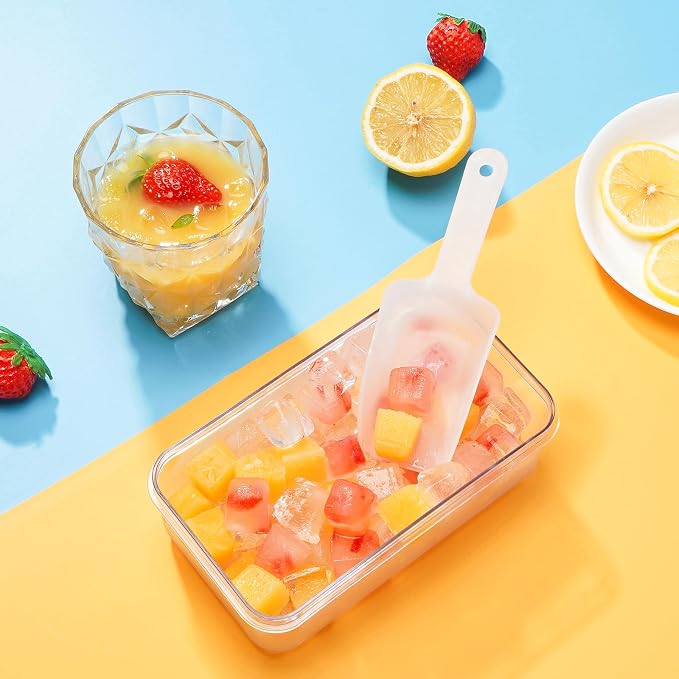Ice Cube Tray with Lid and Bin, PHINOX 84 pcs Ice Trays - Image 9