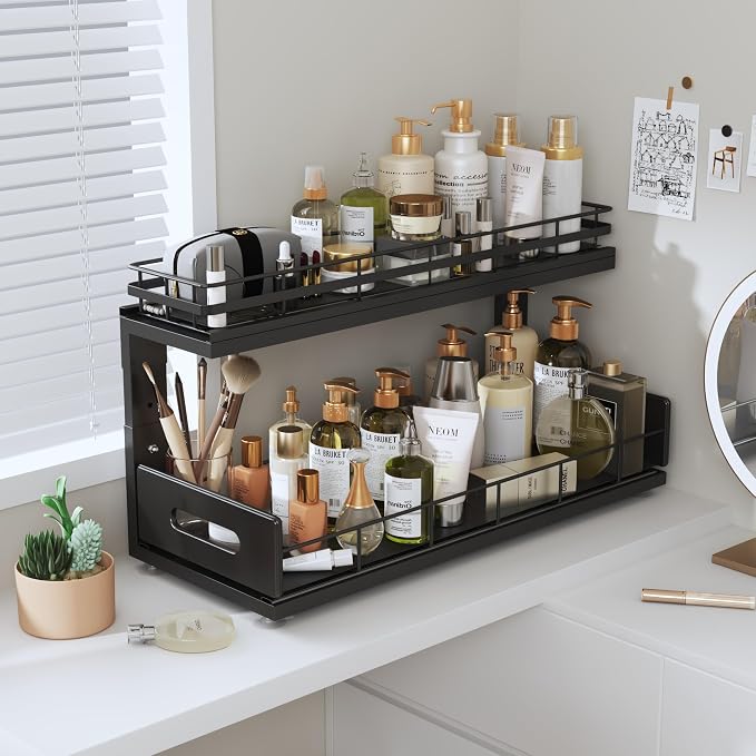 Under Sink Organizer Upgrade To Professional Rails, 2-Tier Dual Pull Out - Image 9