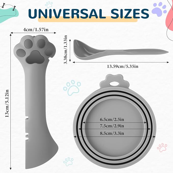Uiifan Cat Food Lid Cat Food Can Covers Lids 8 Pcs Pet Can Supplies Set 5 - Image 2