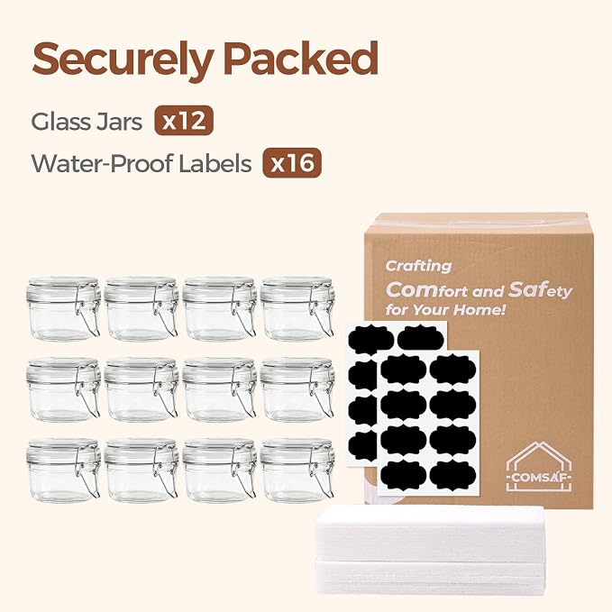 ComSaf 4oz Glass Spice Jars - Image 8