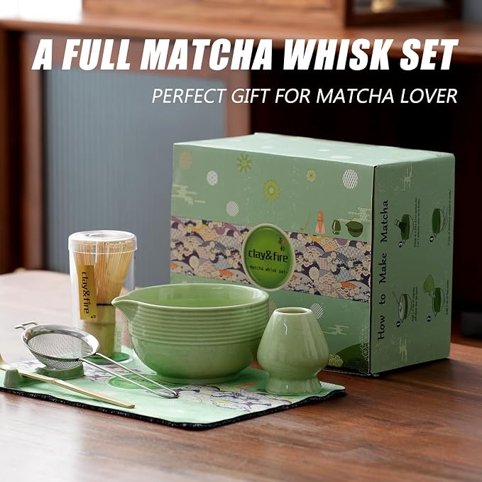 Clay&Fire Matcha Whisk Set, Ceramic Matcha Set, Matcha Bowl - Image 9