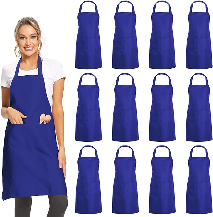 DUSKCOVE 12 Pack Plain Bib Aprons by DUSKCOVE