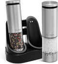 Flendy Electric Salt and Pepper Grinder Set Rechargeable, Automatic Salt and by Flendy