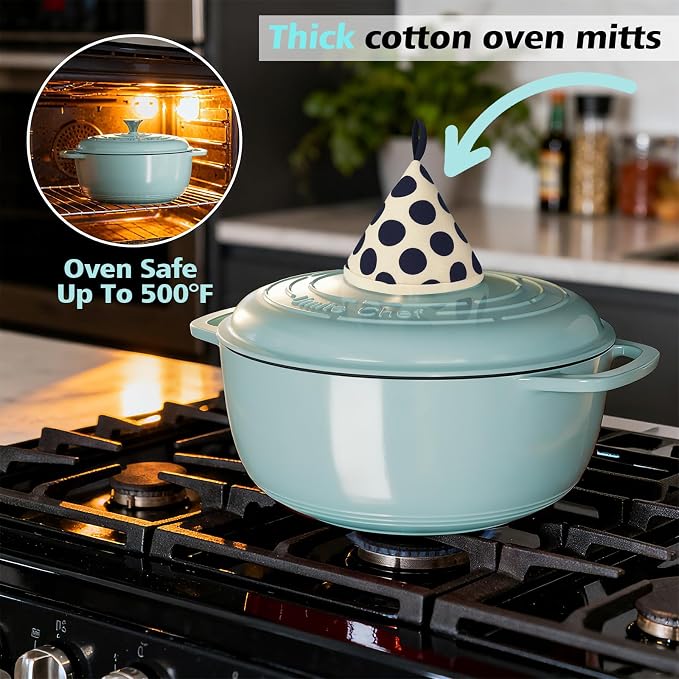 Umite Chef 6QT Enameled Cast Iron Dutch Oven - Image 7