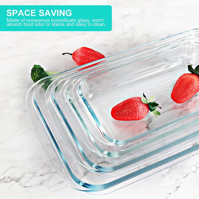 KOMUEE 8 Pieces Glass Baking Dish - Image 4