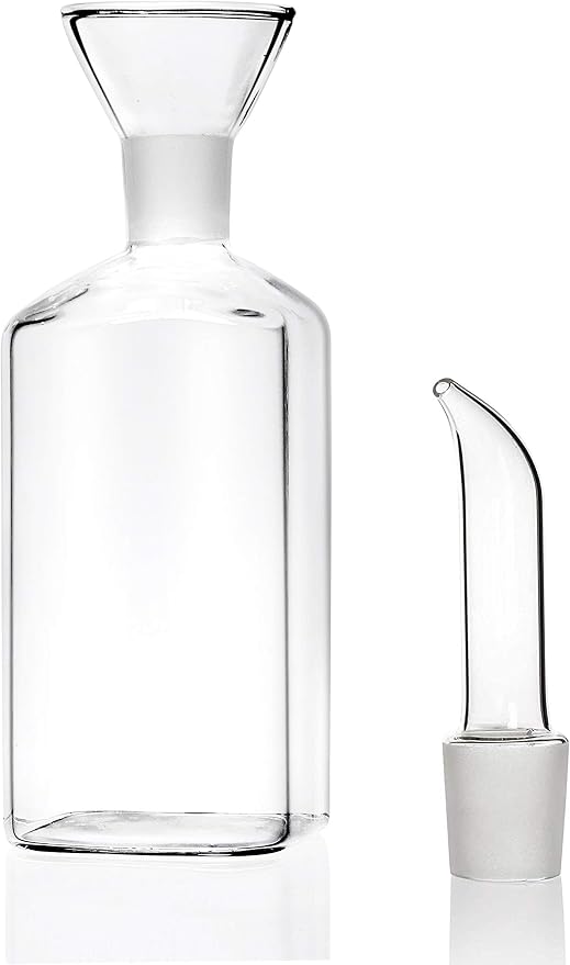 8 ounce/240 ml No Funnel Needed Olive Oil & Vinegar Dispenser Glass Cruet - Image 5