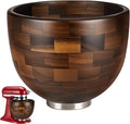 Premium Walnut Wood Mixing Bowl, Compatible by Unknown