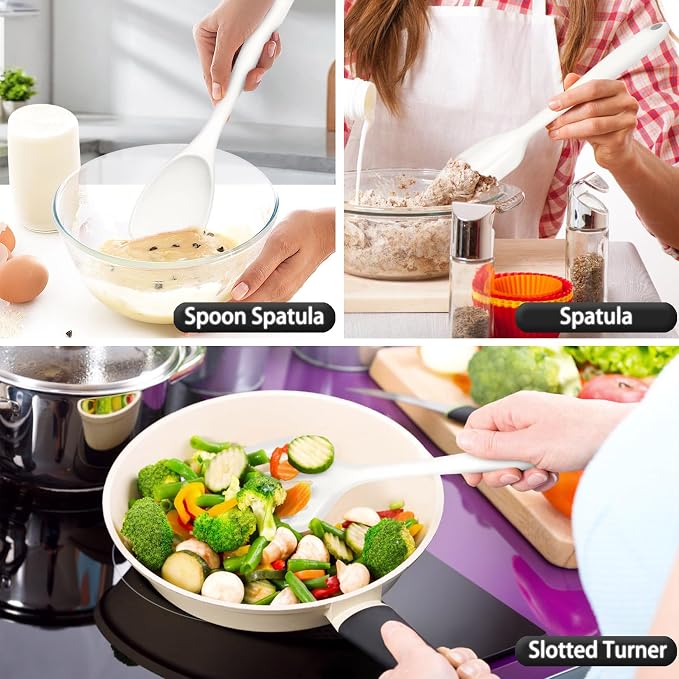 P&P CHEF Silicone Cooking Utensils Set of 7, Heat-proof Kitchen Utensils Set - Image 5