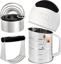 Tosnail Pastry Cutter, Dough Blender, 3 Cup Flour Sifter and Biscuit Cutter by Tosnail