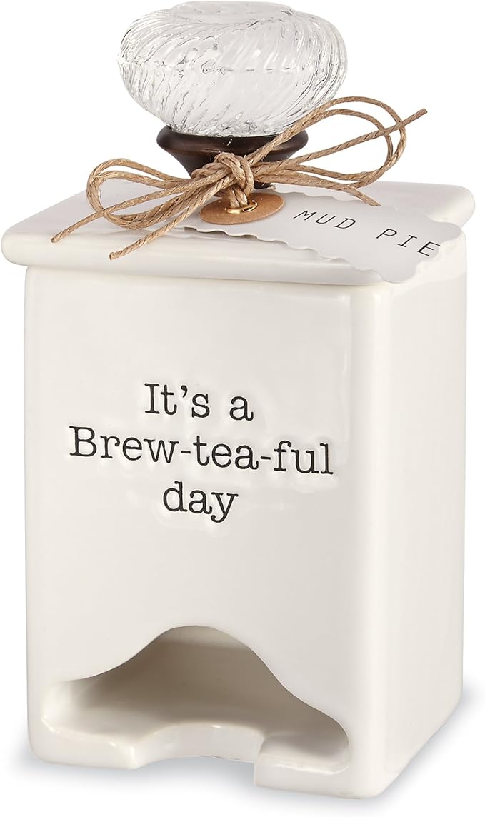 Mud Pie FBA_ Ceramic Tea Bag Caddy - Image 2