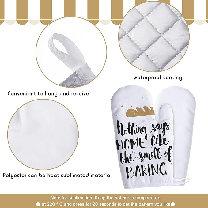 Patelai 50 Pieces Blank Sublimation Oven Mitts Set Include Blank Sublimation - Image 4