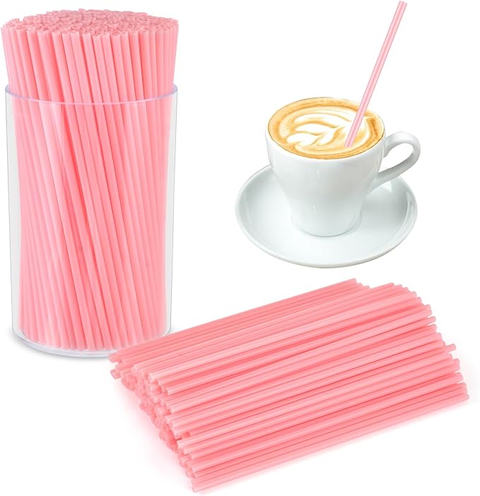 500 Pcs Pink Coffee Stir Sticks Set Coffee Stirrers Holder Acrylic Stir Stick by DLUGOPIS