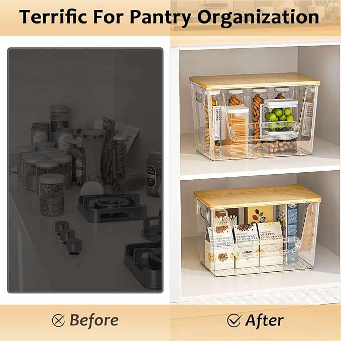 Delamu 4 Pack Pantry Organizers and Storage, Trash Bag Dispenser - Image 5
