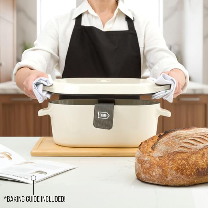 Kook Dutch Oven, For Sourdough Baking, Dual Handles, Enameled Cast Iron - Image 4