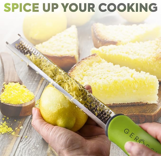 Stainless Steel Cheese Grater & Lemon Zester w/Extra Sharp Blade - Image 3