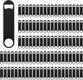 100 Pack Flat Beer Bottle Opener 7 inch Stainless Steel Flat Bottle Opener Beer by Yugada