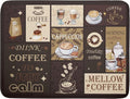 Brown Coffee Dish Drying Mat 18x24 Inch Coffee Cup Espresso Machine Pad by Giwawa