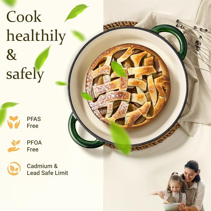 Overmont Enameled Cast Iron Dutch Oven - Image 2