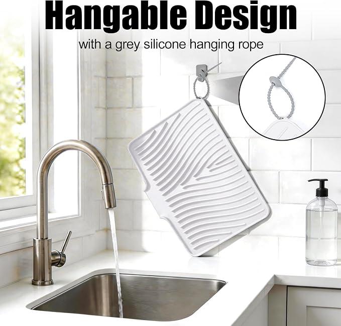 TIKNIK Silicone Dish Drying Mat, Stone Drying Mat - Image 5