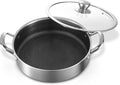 Toutrop Stainless Steel Saute Pan 12 inch Deep Frying Pan, 5 Quarts Nonstick by Toutrop