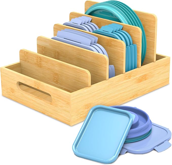 Retro Shaw Bamboo Lid Organizer by RetroShaw