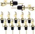 12 Pcs Weighted Stainless Steel Liquor Bottle Pourers Auto Flip Olive Oil by Unknown