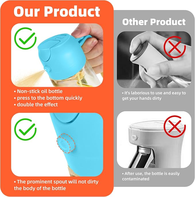 TrendPlain 16oz/470ml Glass Olive Oil Sprayer - Image 7