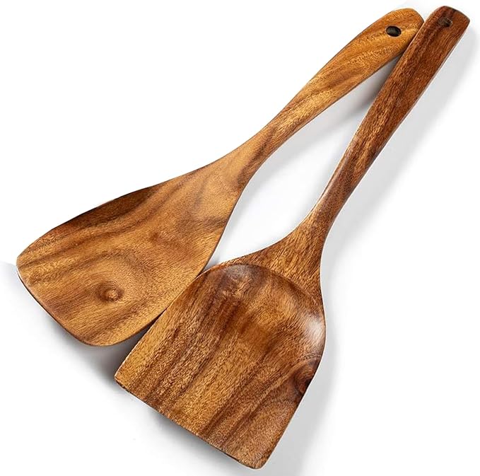 Wooden Spatulas, flipping and Wok Spatula, Wooden Spoons & Spurtle by TEZZ