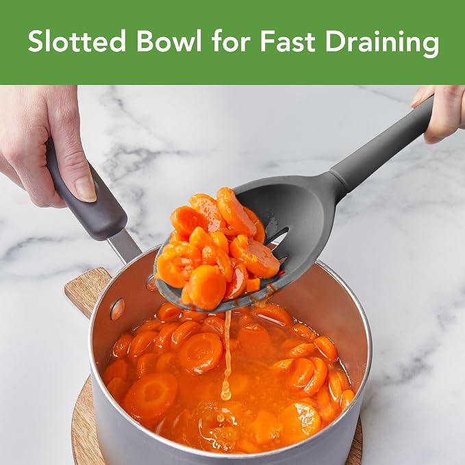 Tovolo Flex Core Silicone Slotted Deep Spoon - Image 2
