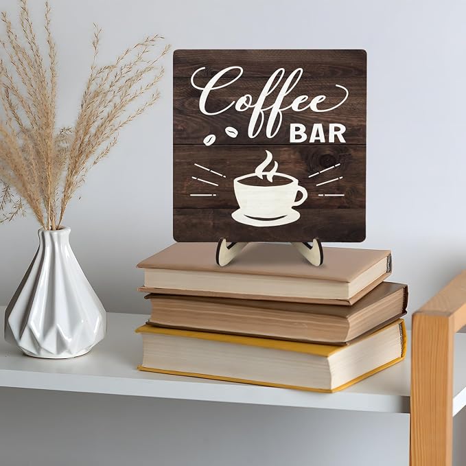 Funny Coffee Bar Decor Sign – Rustic Wooden Plaque - Image 8