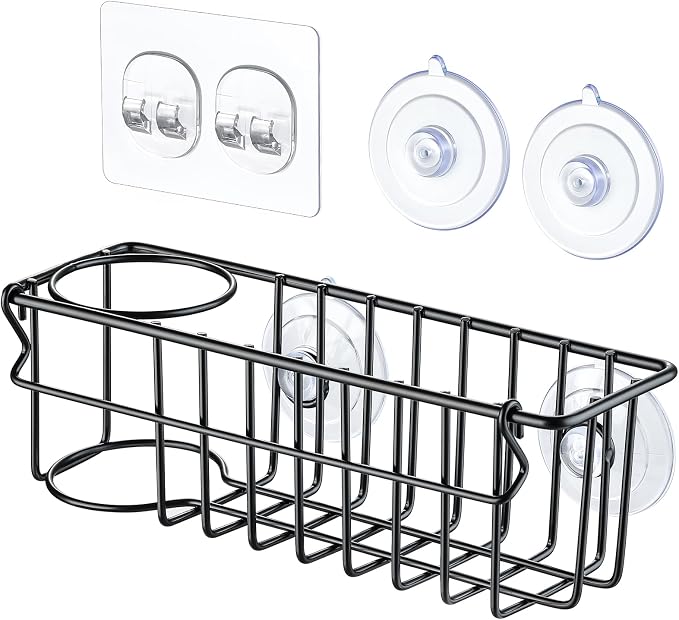 3-In-1 Sponge Holder for Kitchen Sink, 2 Type Suspension Options, Hanging Sink - Image 8