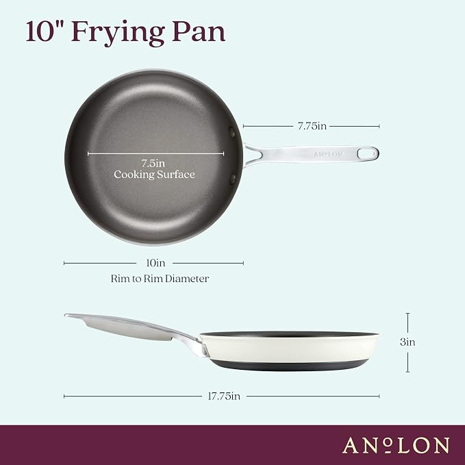 Anolon Achieve Hard Anodized Nonstick Frying Pan/Skillet, 10 Inch - Image 2