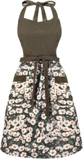 Cute Floral Aprons for Women by HYVOROS