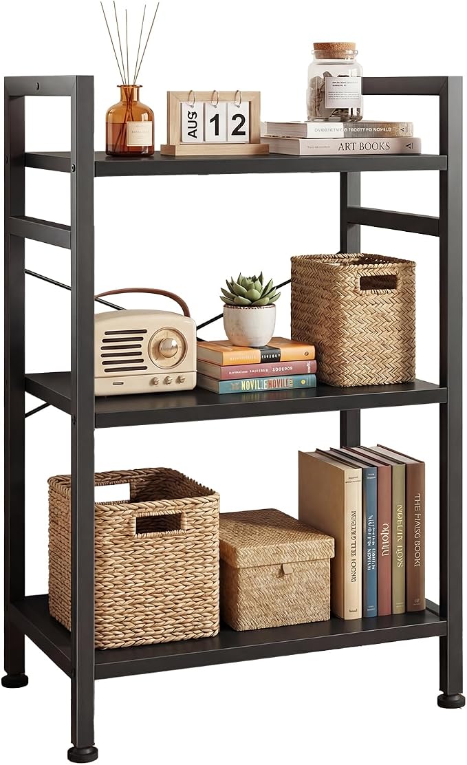 DUMOS 3 Tiers Bookshelf, Classical Book Shelf, Tall Display Shelves in Living by DumosLifestyle